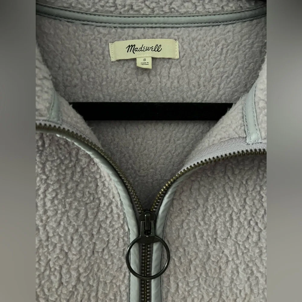 Madewell Sherpa 1/4 zip pullover - Picture 2 of 4